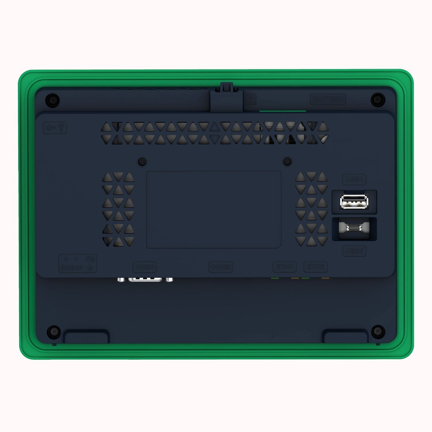 Picture of touch panel screen, Harmony ST6, 7inch wide display, 2COM, 2Ethernet, USB host and device, 24V DC
