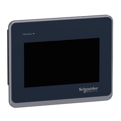 Picture of touch panel screen, Harmony ST6 , 4inch wide display, 1Ethernet, USB host and device, 24V DC