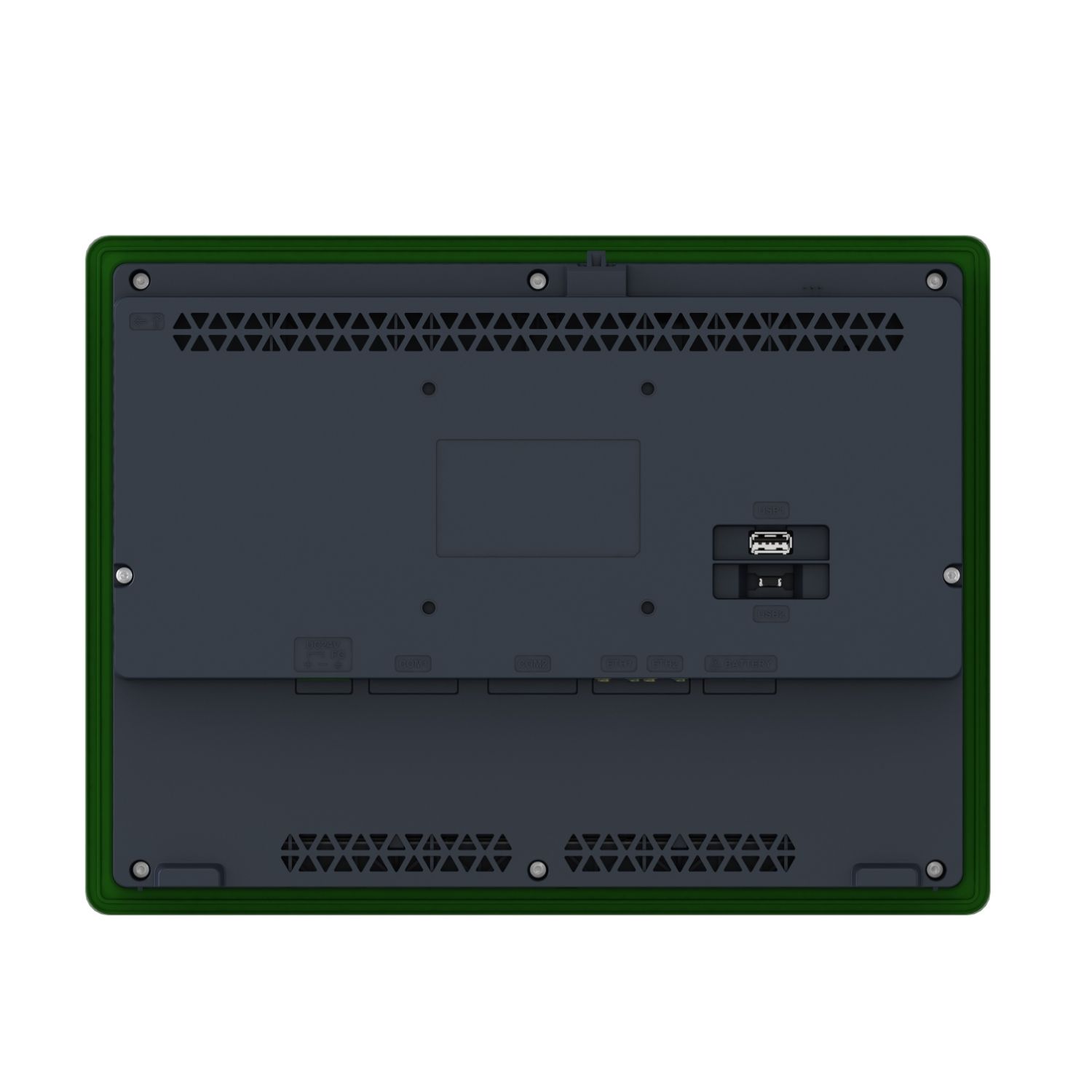 Picture of touch panel screen, Harmony ST6, 12inch wide display, 2Ethernet, USB host and device, 24V DC
