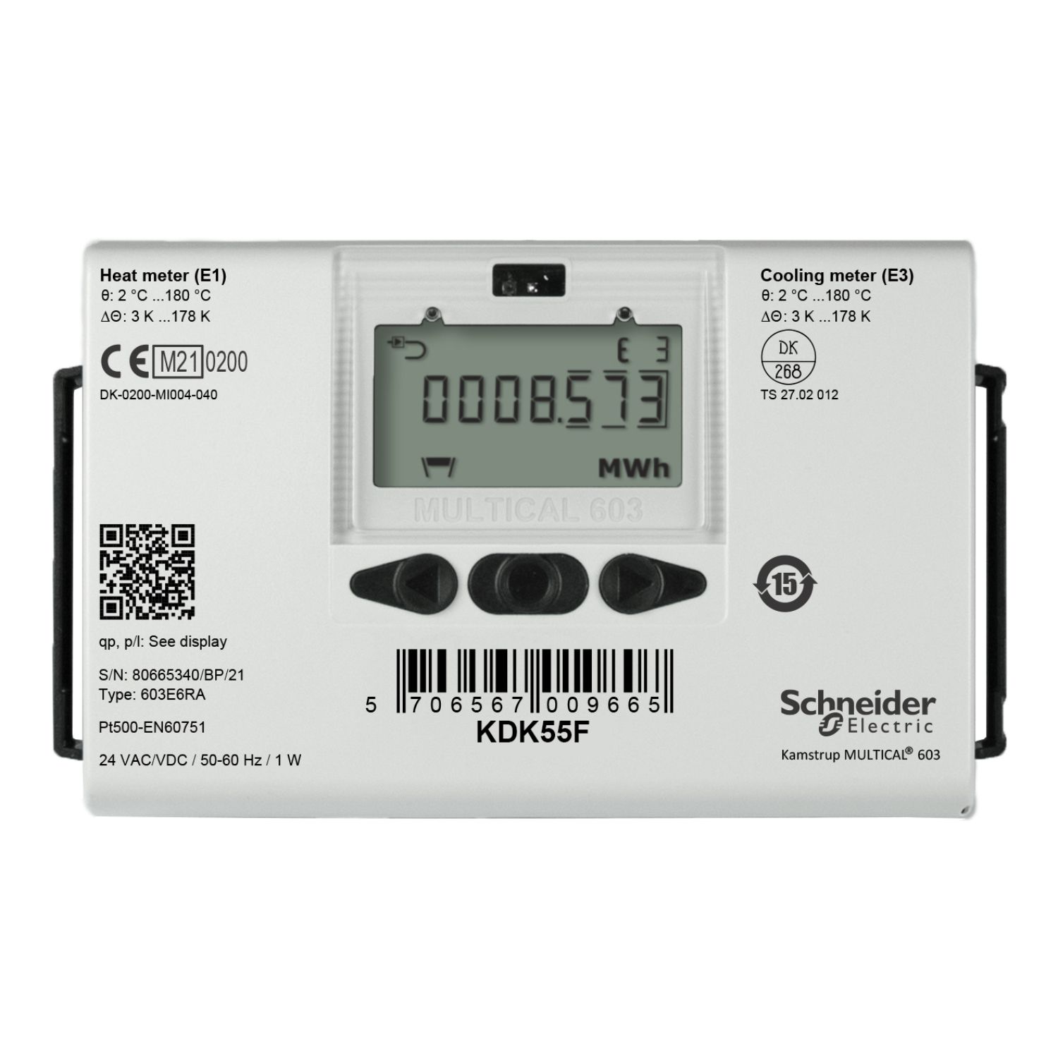 Picture of KD Series Heating And Cooling Meter, DN100 Flanged Stainless Steel, 100 m³/h Nominal, Flow Meter