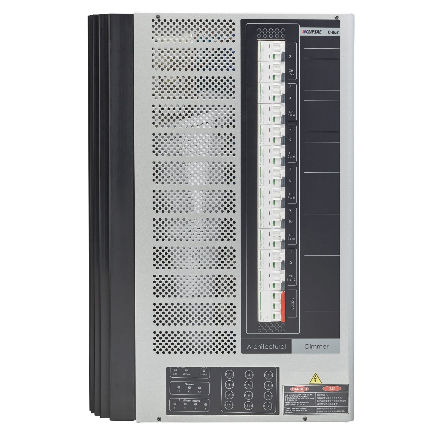 Picture of Architectural Dimmer with 12 RCD Chassis, C-Bus, 12 Channel, 10A