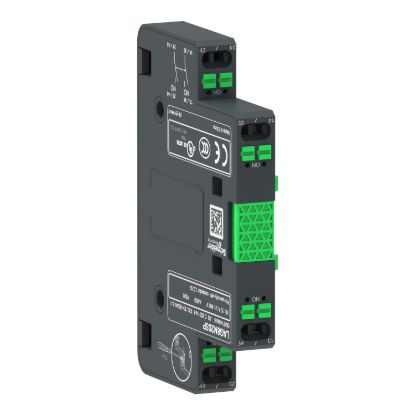 Picture of Auxiliary contact block,TeSys Giga contactor,2NO,lateral face side mounting,push-in terminals L1/R1