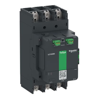 Picture of High power contactor, TeSys Giga, 3 pole (3NO), AC-3 <=440V 265A, advanced version, 24…48V wide band AC/DC coil