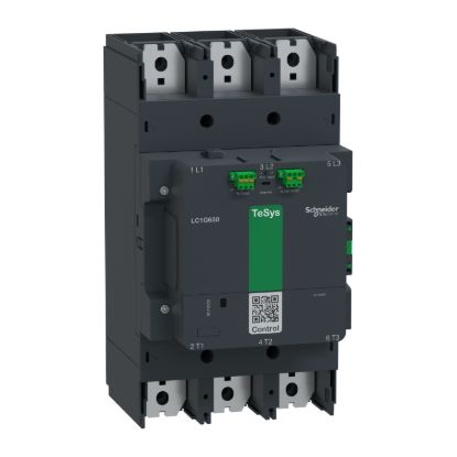 Picture of High power contactor, TeSys Giga, 3 pole (3NO), AC-3 <=440V 630A, advanced version, 200…500V wide band AC/DC coil