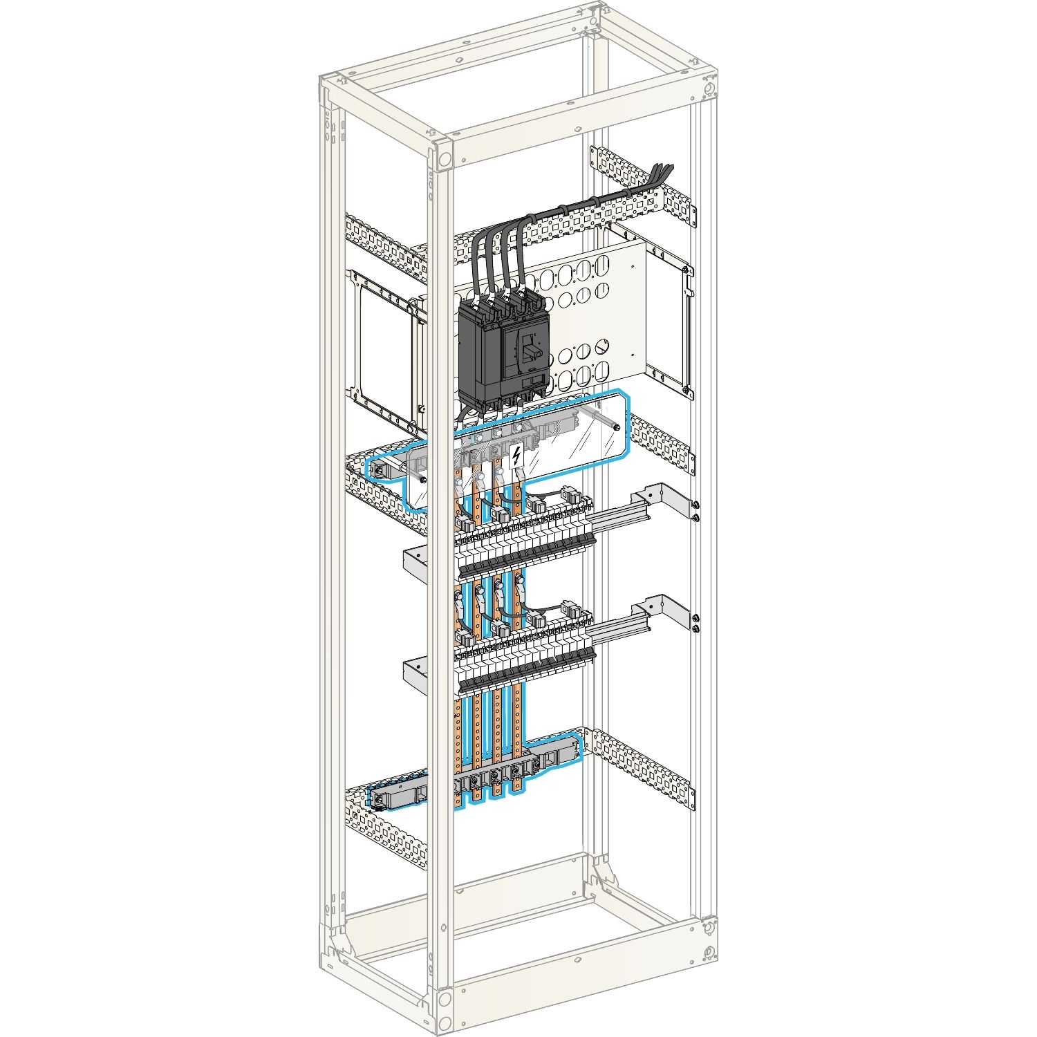Picture of Prisma iPM L & M - busbar support for rear busbars - 400A