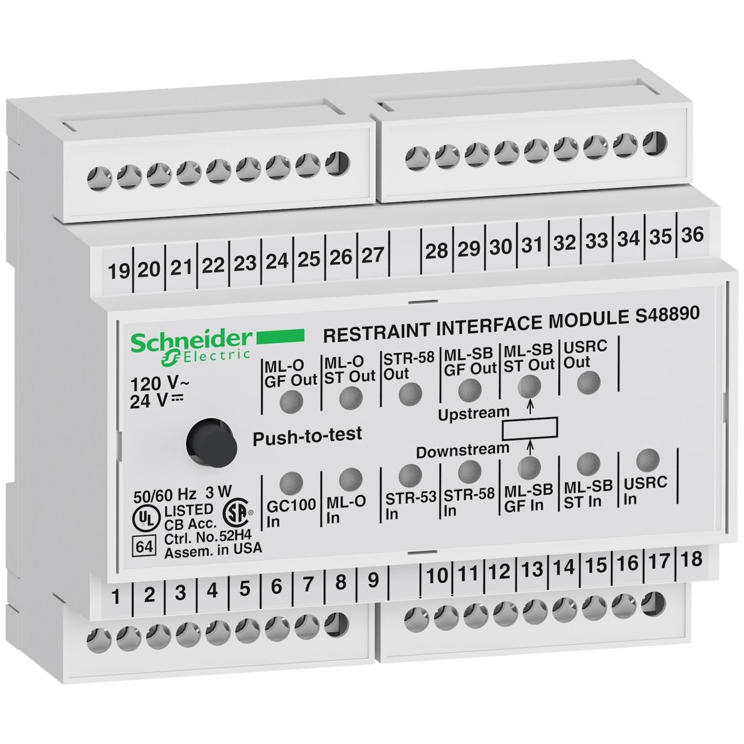 Picture of Restraint interface module (RIM) , MasterPact MTZ, ZSI zone selective interlocking, ANSI 78, spare part