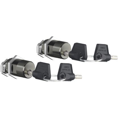 Picture of Chassis locking, MasterPact MTZ1 drawout, disconnected position, Profalux keylock, 2 locks, 2 different keys, spare part