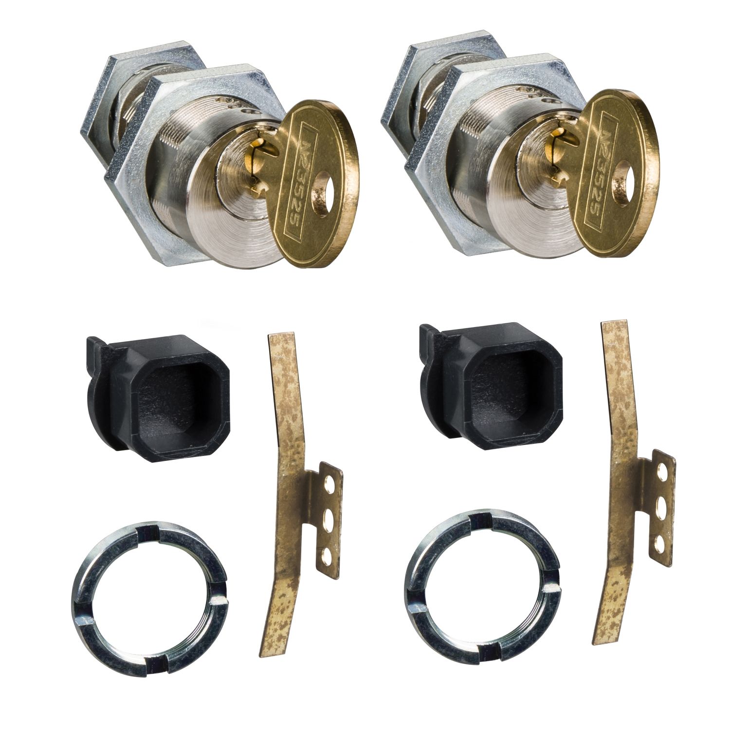 Picture of Chassis locking, MasterPact MTZ1 drawout, disconnected position, Ronis keylock, 2 locks, 2 different keys, spare part