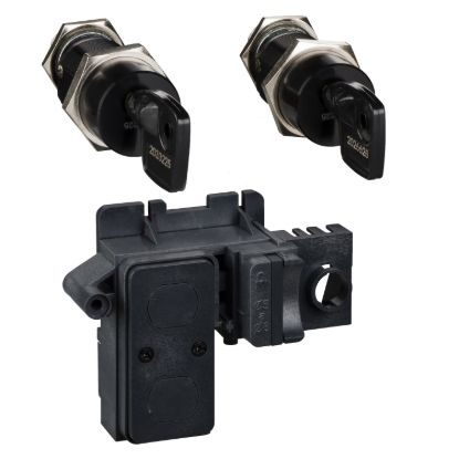 Picture of Locking device, MasterPact MTZ2/3 fixed/drawout, OFF position, Profalux keylock, 2 locks, 2 different keys, spare part