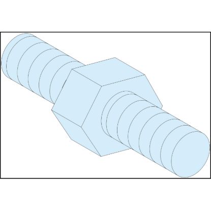 Picture of Hexagonal spacers, PrismaSeT G and P, M6, H9 mm, Set of 4