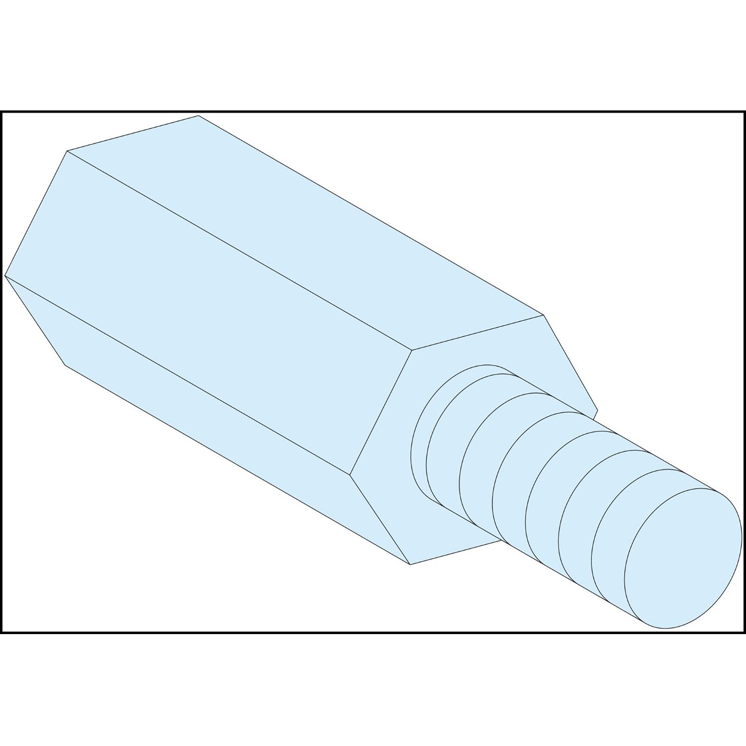 Picture of Hexagonal spacers, PrismaSeT G and P, M6, H23 mm , Set of 4