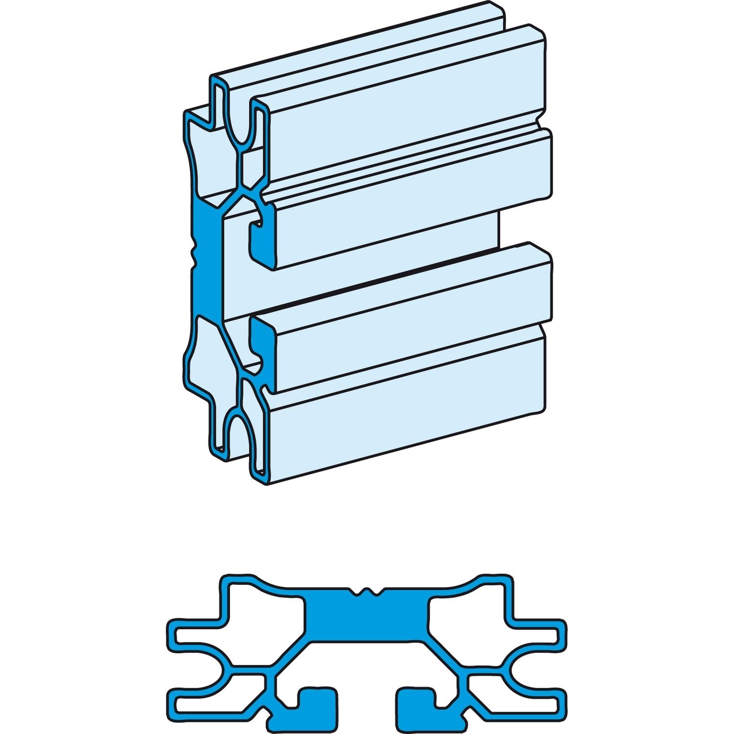 Picture of Profile busbar, Linergy LGYE, 1000A, for a horizontal installation, L2000mm