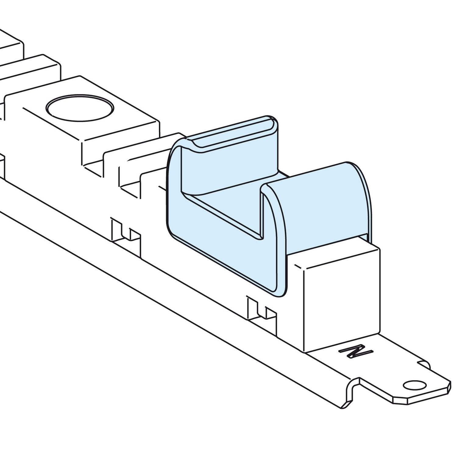 Picture of Wedge, Linergy LGYE, for busbar support/profiles, 2000 to 4000A, set of 12