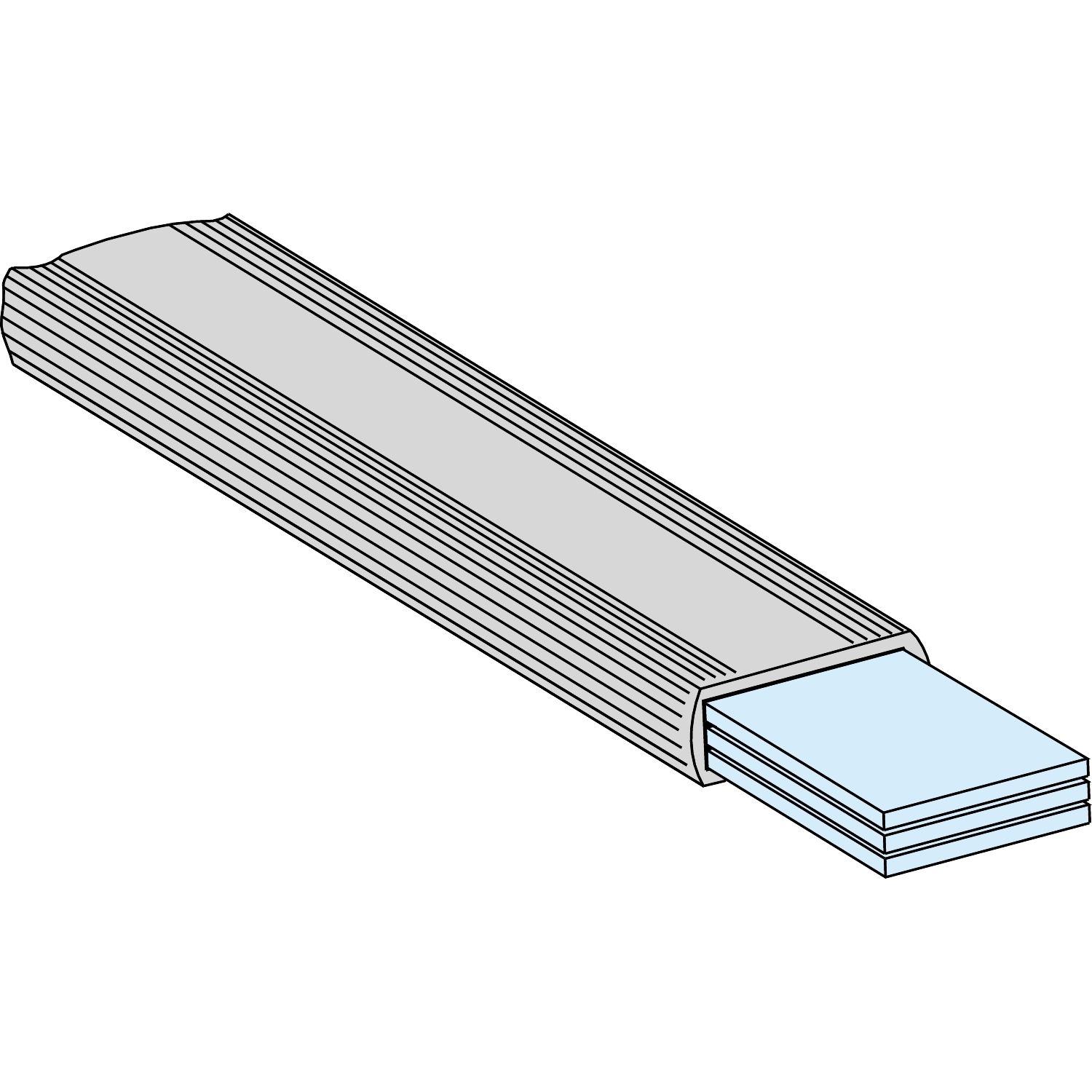 Picture of Insulated flexible bar, PrismaSeT P and G, 250 A, busbar size 20 x 3mm, length 1800mm, set of 1