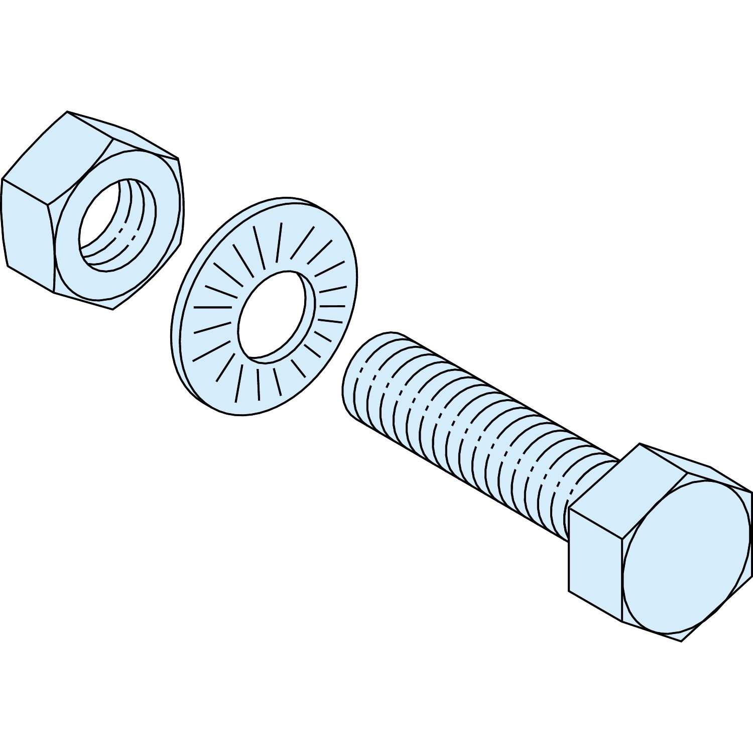Picture of Mounting hardware, LINERGY BS, 20 Bolts, 8.8 Class, M8X20
