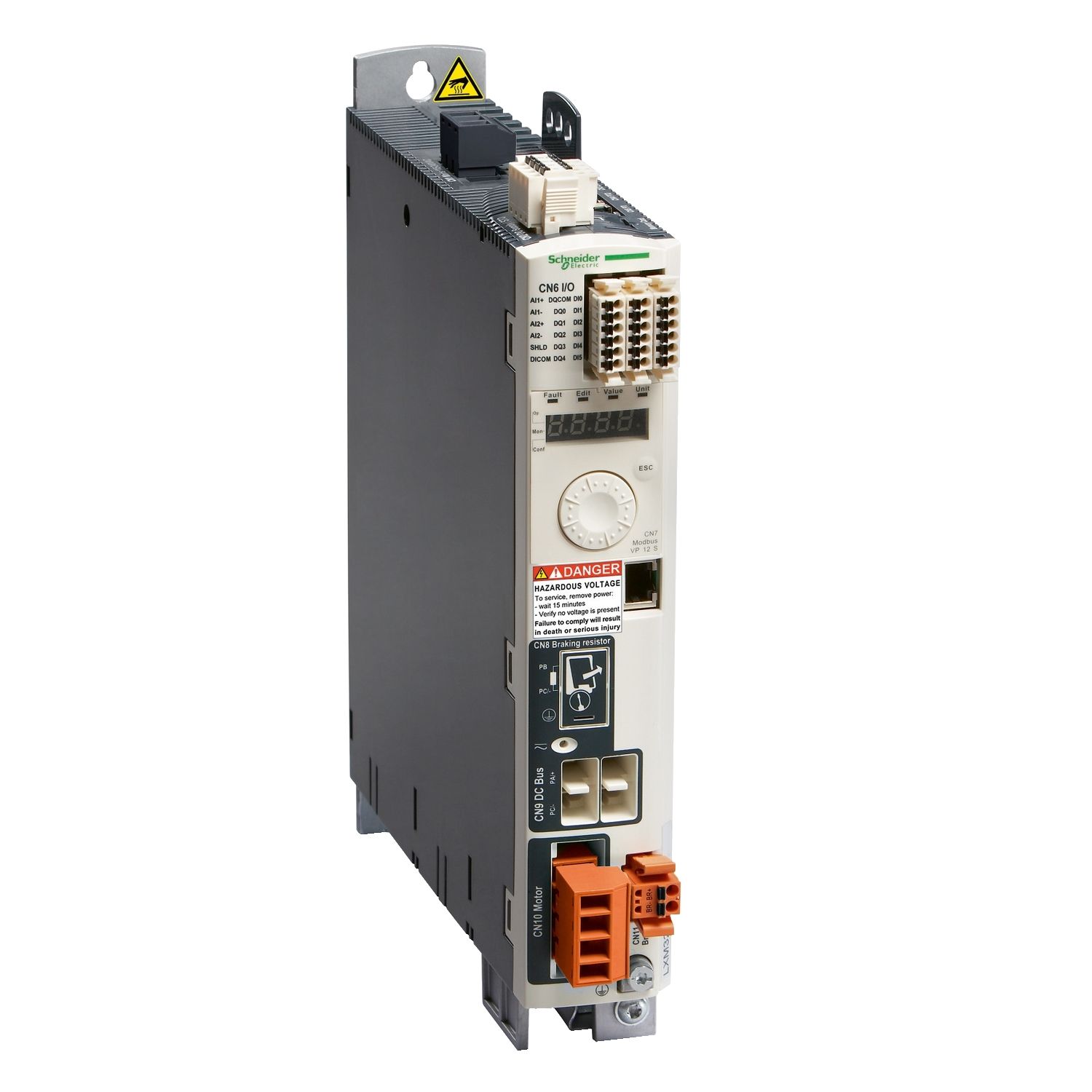 Picture of motion servo drive, Lexium 32, 6A, three phase, supply voltage 208 to 480V, 0.4kW, modbus