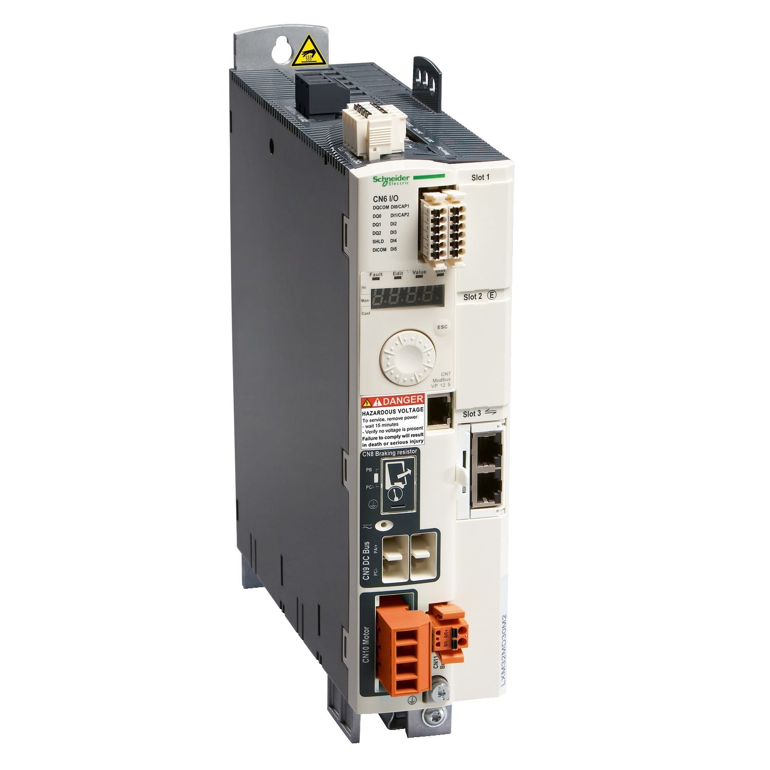 Picture of motion servo drive, Lexium 32, 4.5A, single phase, supply voltage 115 to 230V, 0.15 to 0.3kW