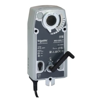 Picture of MD20-SR Damper Actuator, 2-Position or 3-Wire Floating, Spring Return, 110-240Vac / 24-125Vdc, 1m Cable, 20Nm, IP54