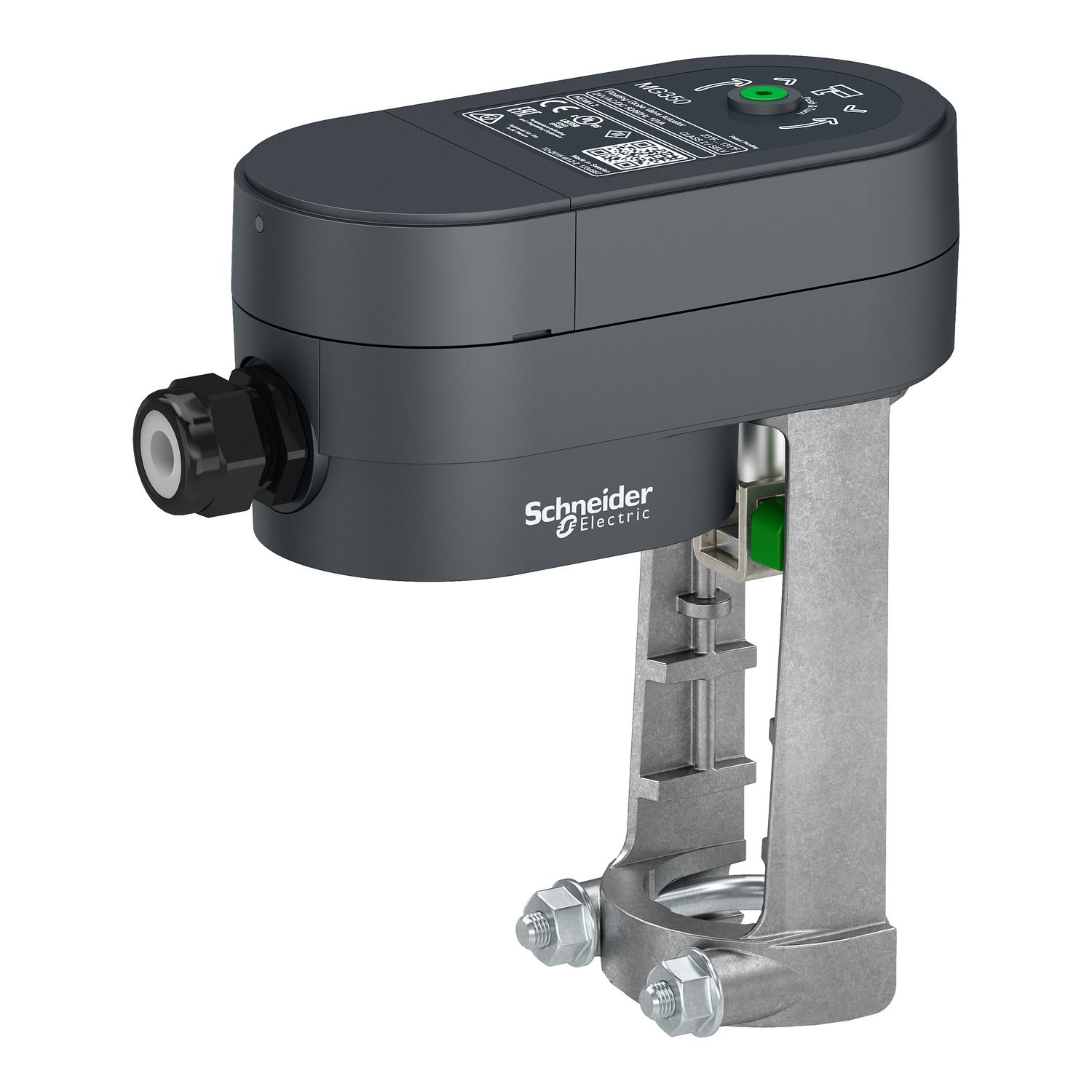 Picture of SpaceLogic MG350 Globe Valve Actuator, Floating Control with Position Feedback and Alarms, Non Spring Return, 24Vac, 300N, IP53