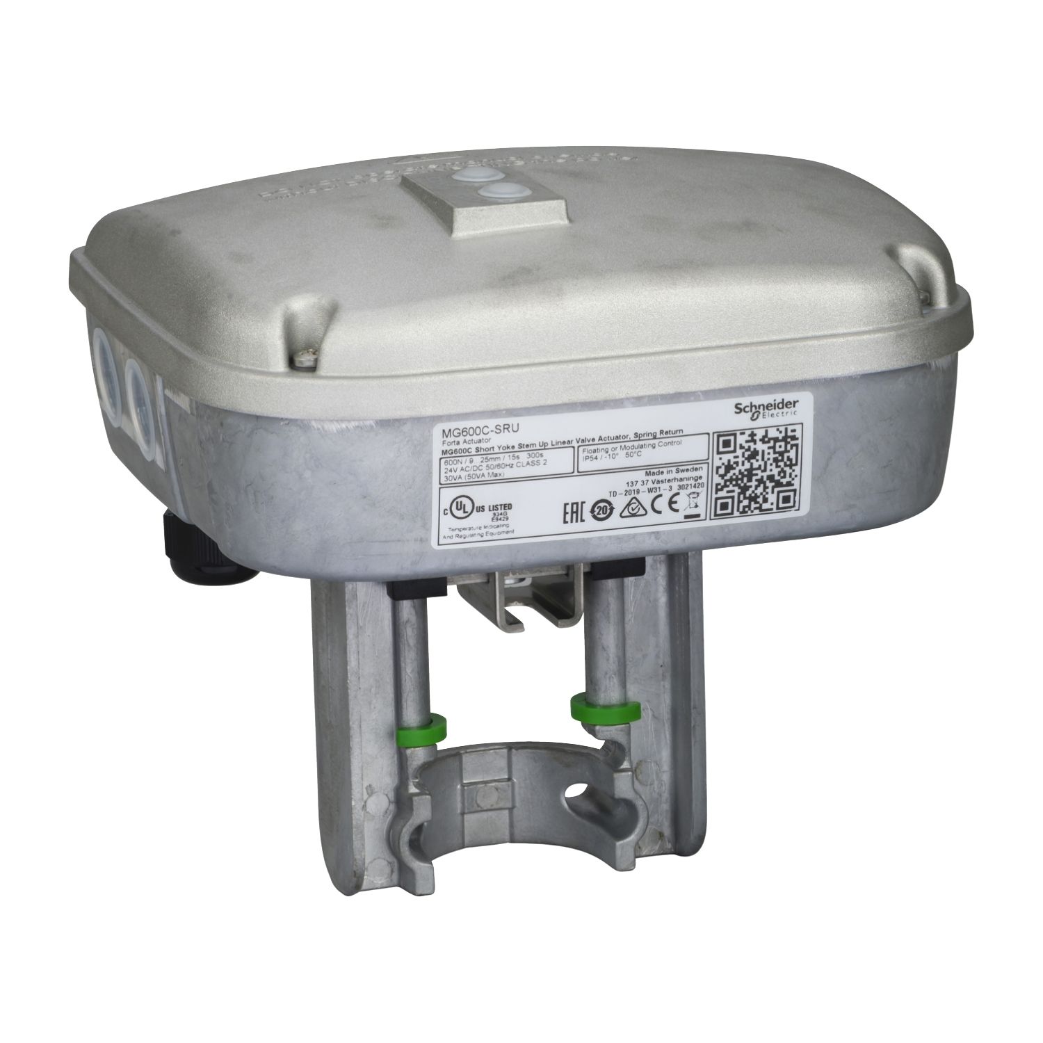 Picture of SpaceLogic MG600C-SR Actuator for Globe Valves, Multi-Signal Control, Spring Return UP, 24Vac/dc, Terminal Block Connection, 600N, IP54