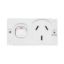 Picture of Single Switched Socket Module, Medilec, "O" Style, 10A Double Pole , Horizontal