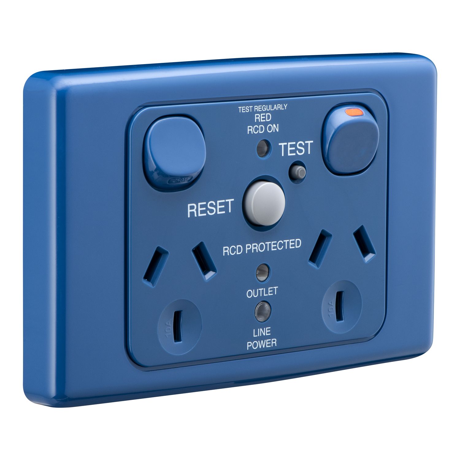 Picture of SOCK SWT TWIN 10A RCD 10MA