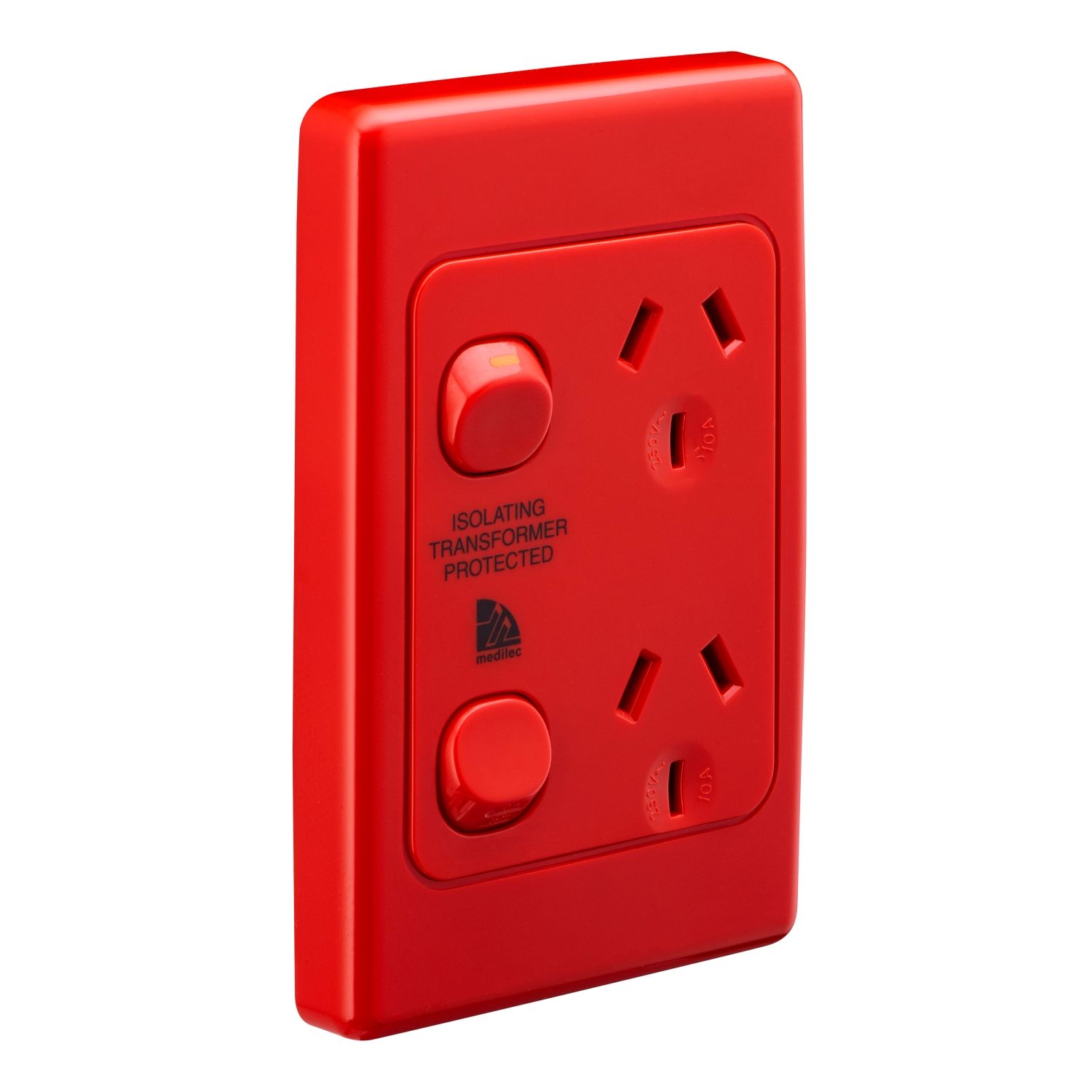 Picture of Socket, Medilec, Twin Vertical Double Pole