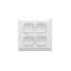 Picture of Flush Switch, Prestige Series, 4 Gang, 230/240V, 10A, Large Format, Vertical