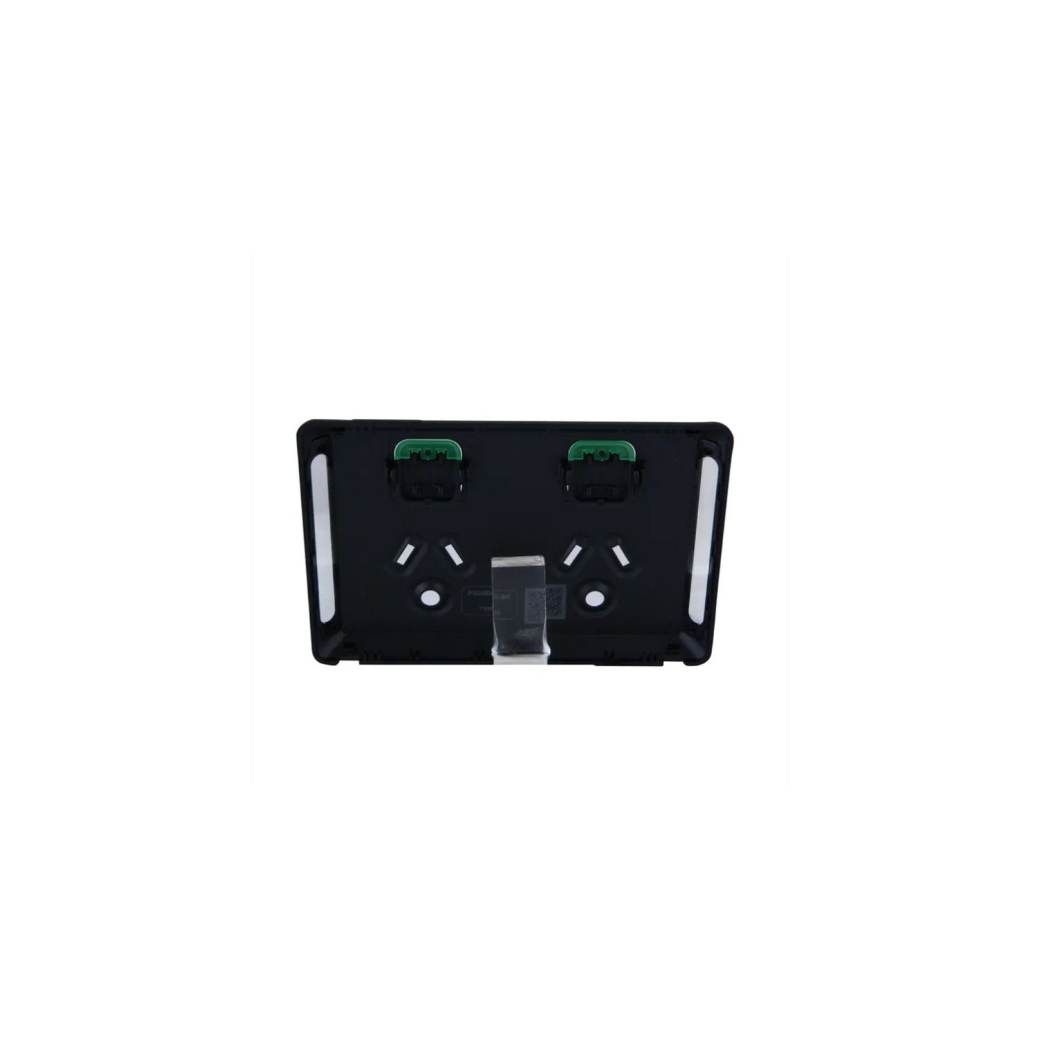 Picture of Twin Power Point Skin, Pro Series, Horizontal Mount, Round Earth, 250V, 10A, Clip-On