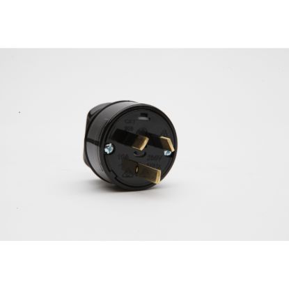 Picture of Back Entry Rewireable Heavy Duty Plug; 10A, Black