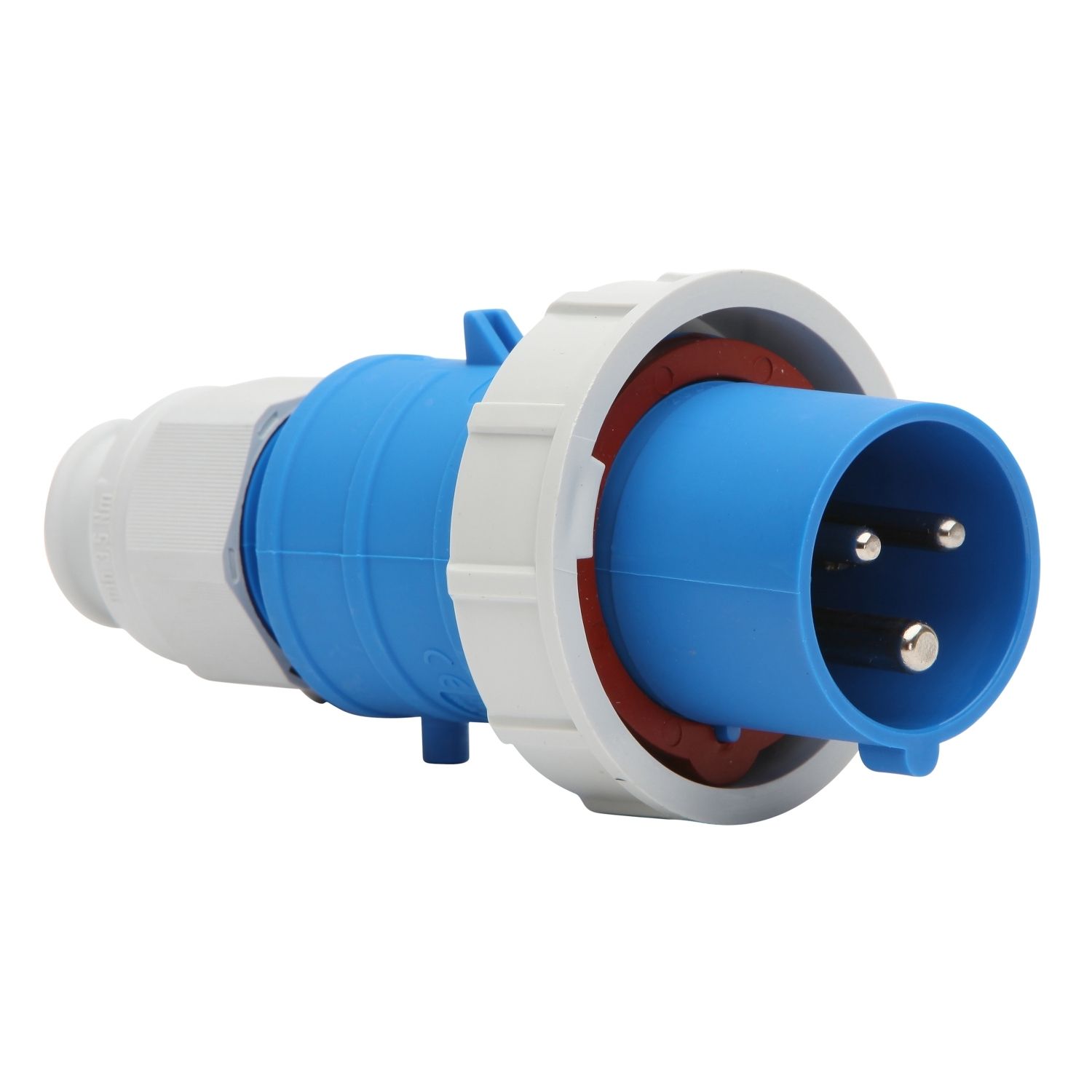 Picture of Plug, 16A, 230V, 3-Round Pin, IP67, Orange/Clear