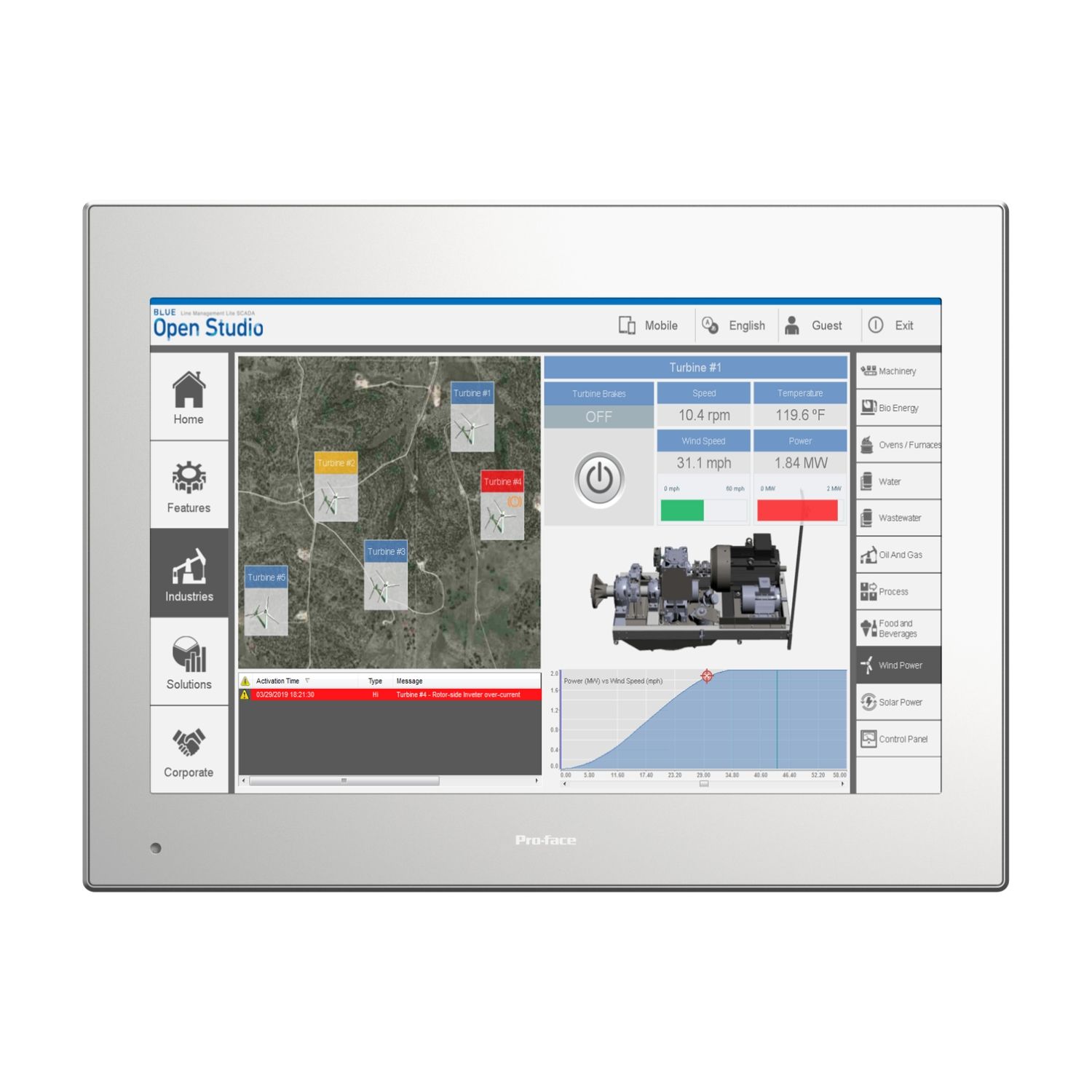Picture of 12w Display module, PS6000, WXGA, 16M colors, PCAP Multi Touch (2 points) with optimized noise filter