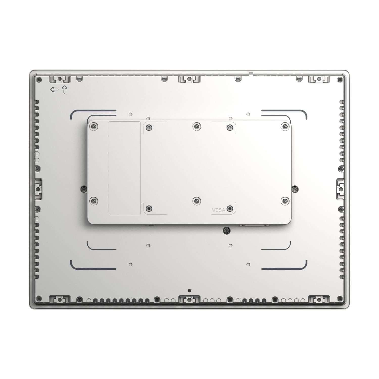 Picture of 15.0 Industrial FPM, FP6000, XGA, 16M colors, Analog Multi Touch (2 points), Front USB A/micro-B, DVI, USB Type B, 24V DC