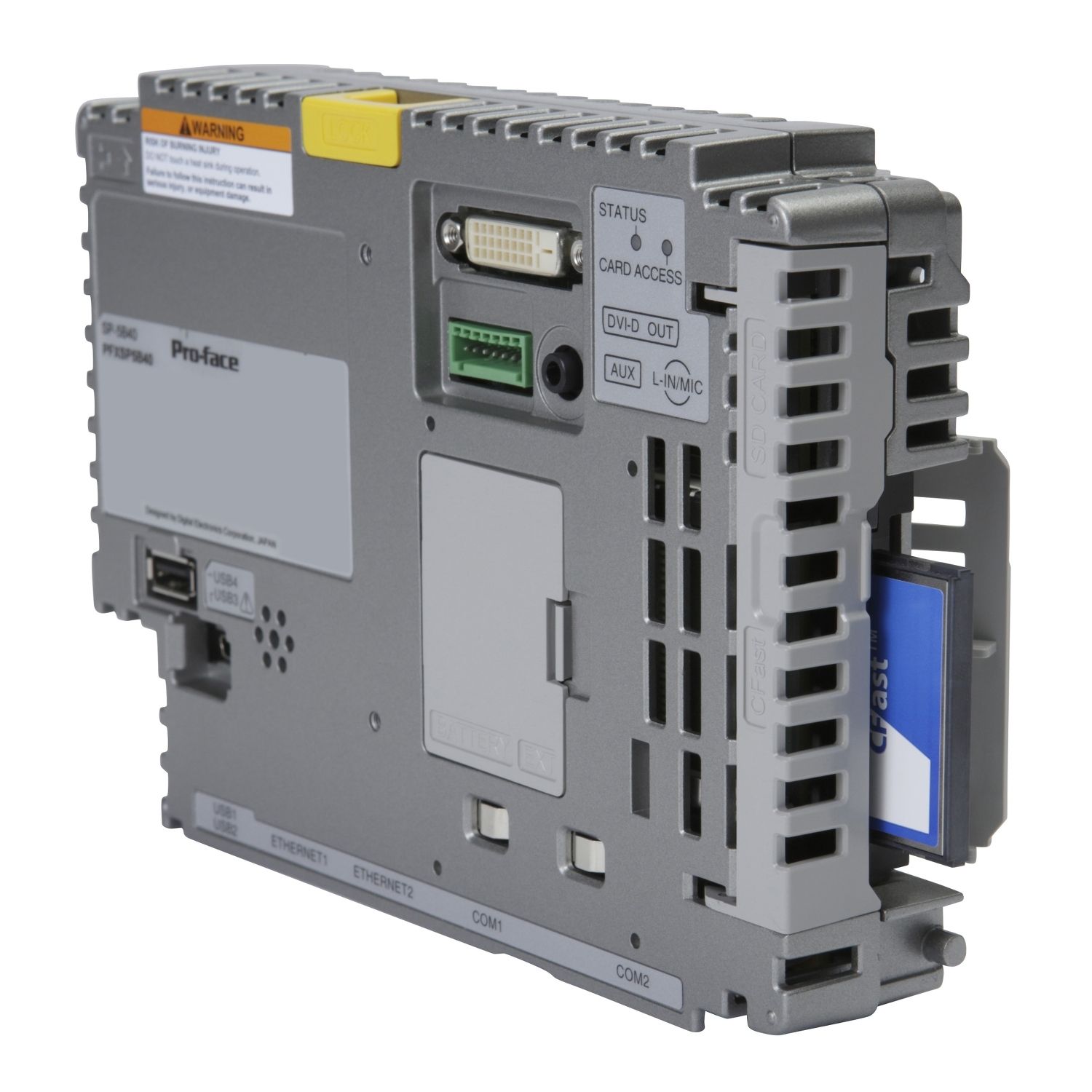 Picture of Open Box, Modular, WES7, 2COM, 2ETH 1Gbps, USB A & mini-B, SD, 2xCFast, I/F expandable, DVI-D, Sound, AUX, 12VDC