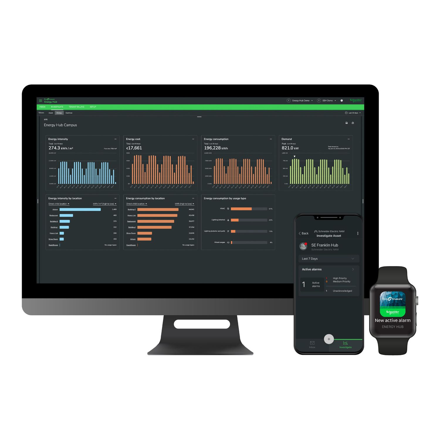 Picture of Subscription to EcoStruxure Energy Hub, Advanced Standalone API only, 1 device credit, 3 years