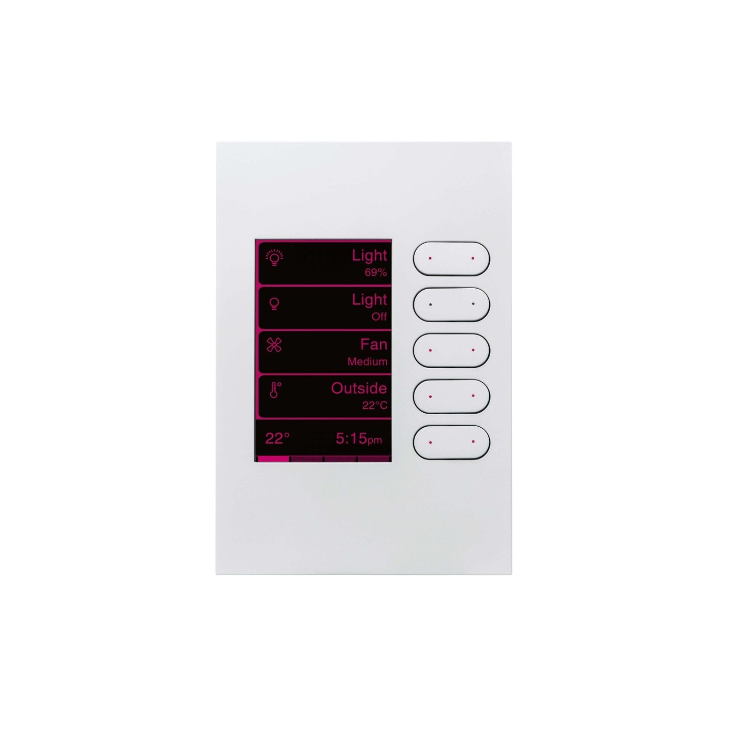 Picture of Wall Switch, C-Bus eDLT, Saturn Zen, Fascia Grid