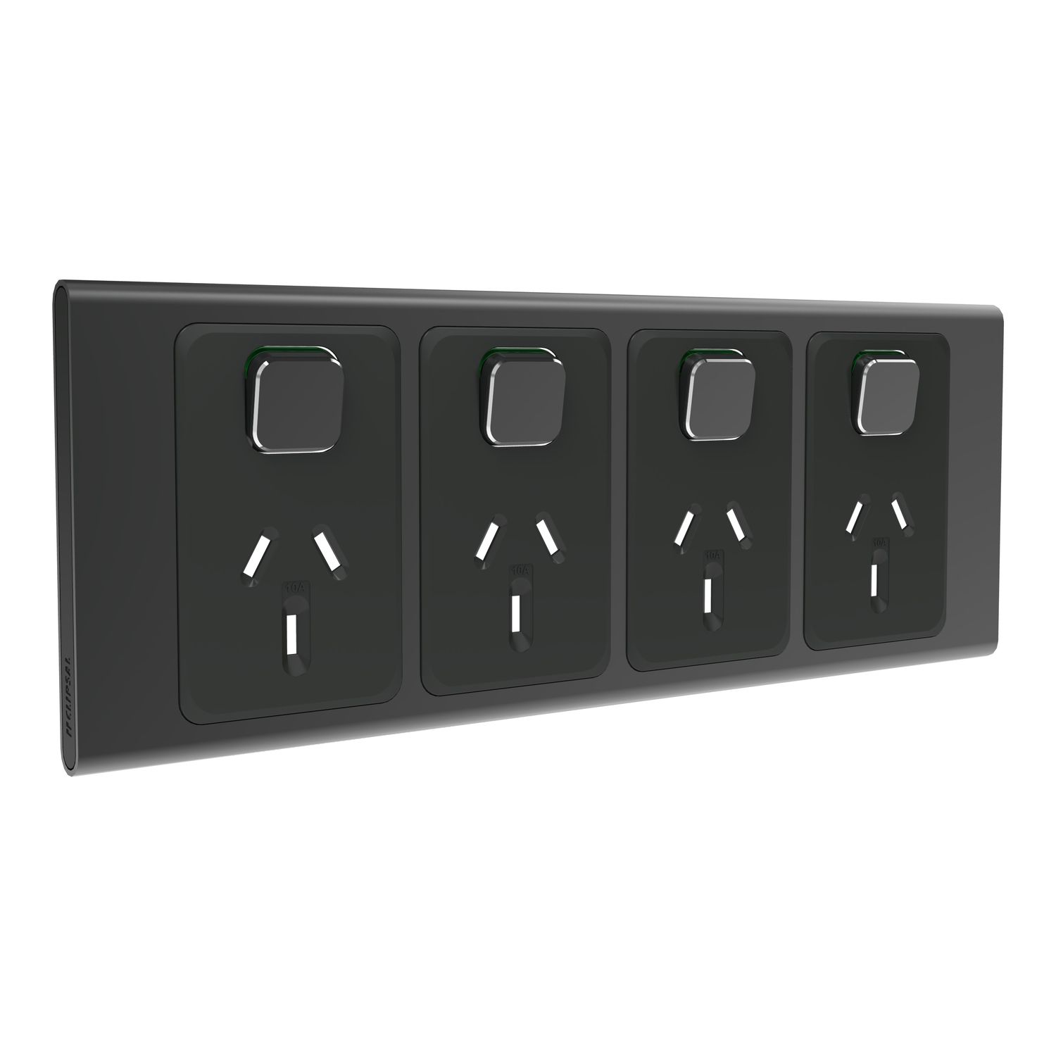 Picture of Styl Quad Power Point Skin, Clipsal Iconic, Horizontal Mount, 250V, 10A