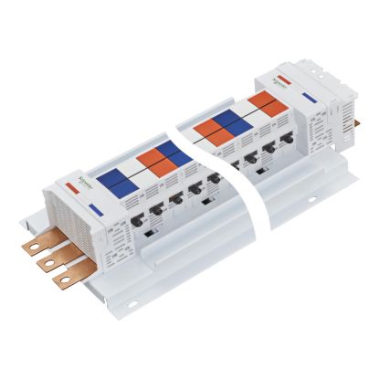 Picture of SAU Chassis, Acti9, 400A, 3Ph, 42 poles, 27mm for C120 MCB, dual feed