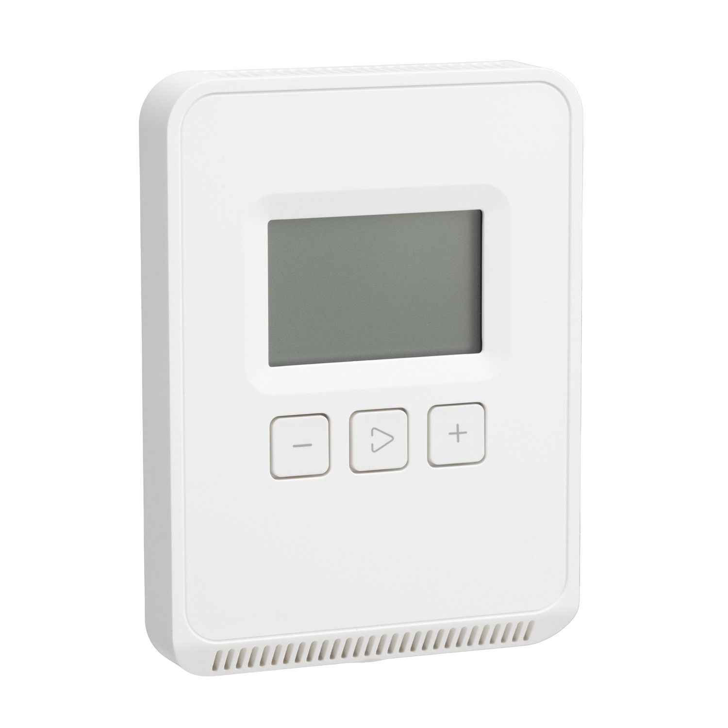 Picture of Sensor, SpaceLogic SLP Series, room, humidity, temperature, segmented LCD, BACnet MSTP/Modbus outputs, matte white housing