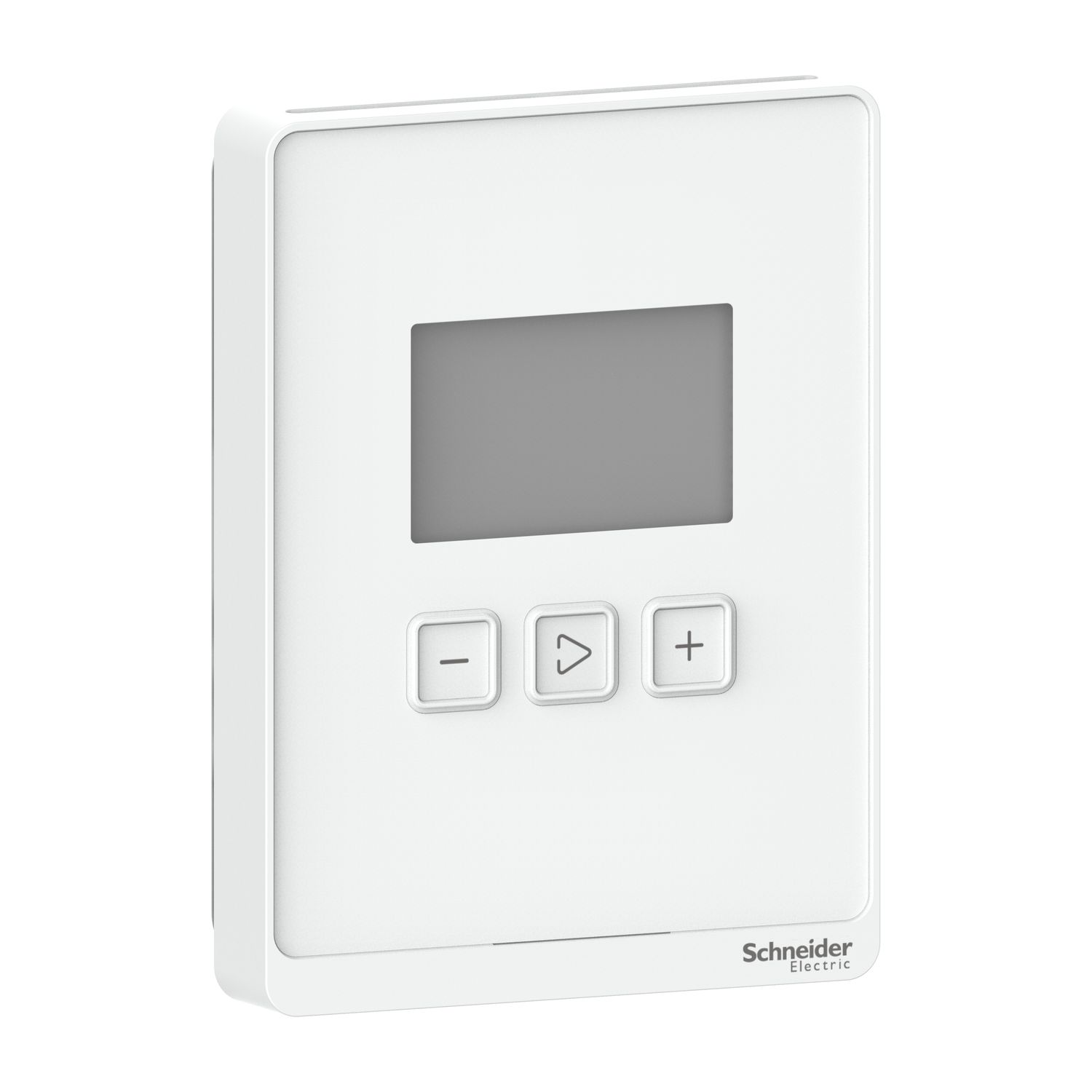 Picture of Sensor, SpaceLogic SLP Series, room, CO2, VOC, temperature, segmented LCD, BACnet MSTP/Modbus outputs, optimum white housing