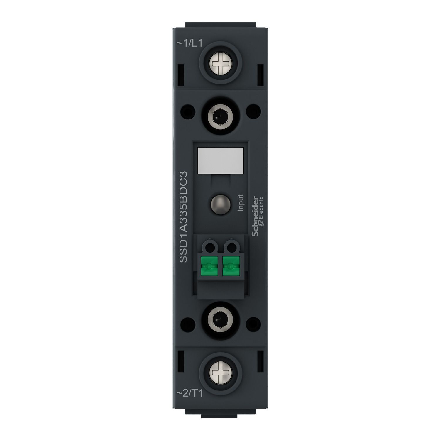 Picture of DIN rail mount relay,  Harmony Solid State Relays, 20A, zeroVoltage switching, input 4...32V DC, output 48...600V AC