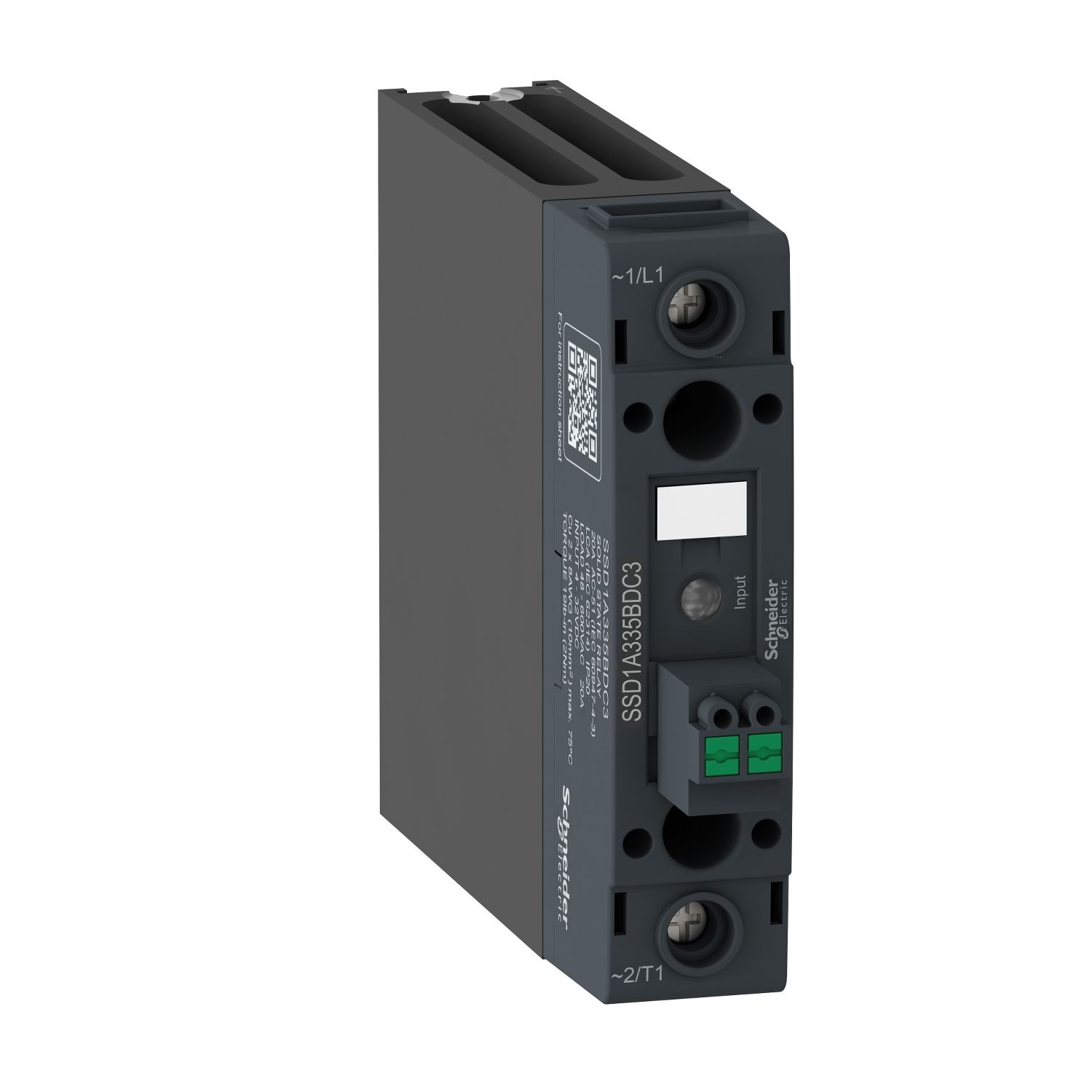 Picture of single phase panel, Harmony Solid State Relays, 35A, DIN rail mount, zero voltage switching, input 90…280 V AC DC,  output 48...600 V AC