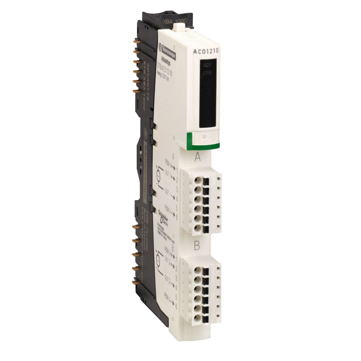 Picture of standard analog output kit, Modicon STB, 0 to 20mA, 2O, 12 bits