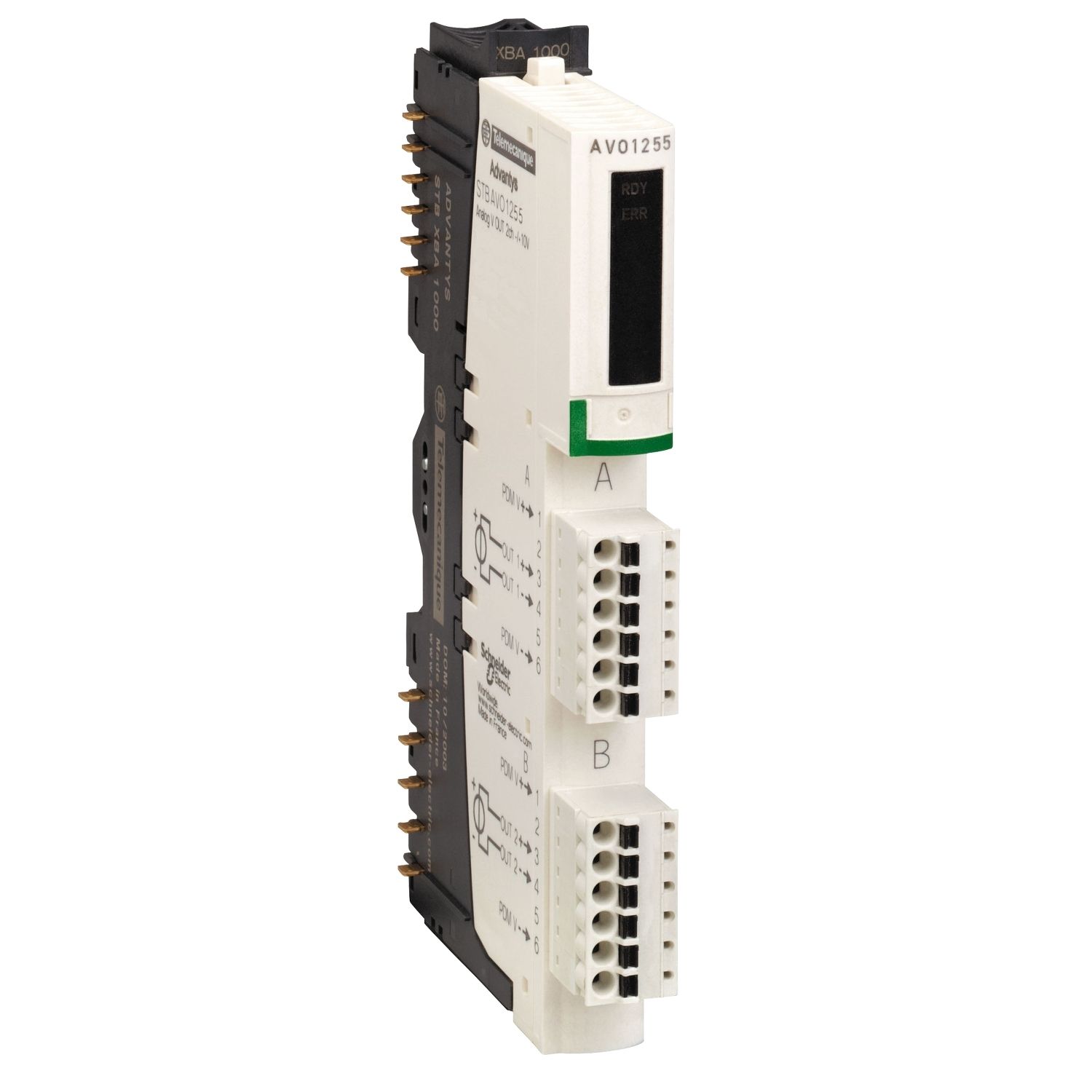 Picture of basic analog output kit, Modicon STB, 0 to 10V, 2O, 10 bits