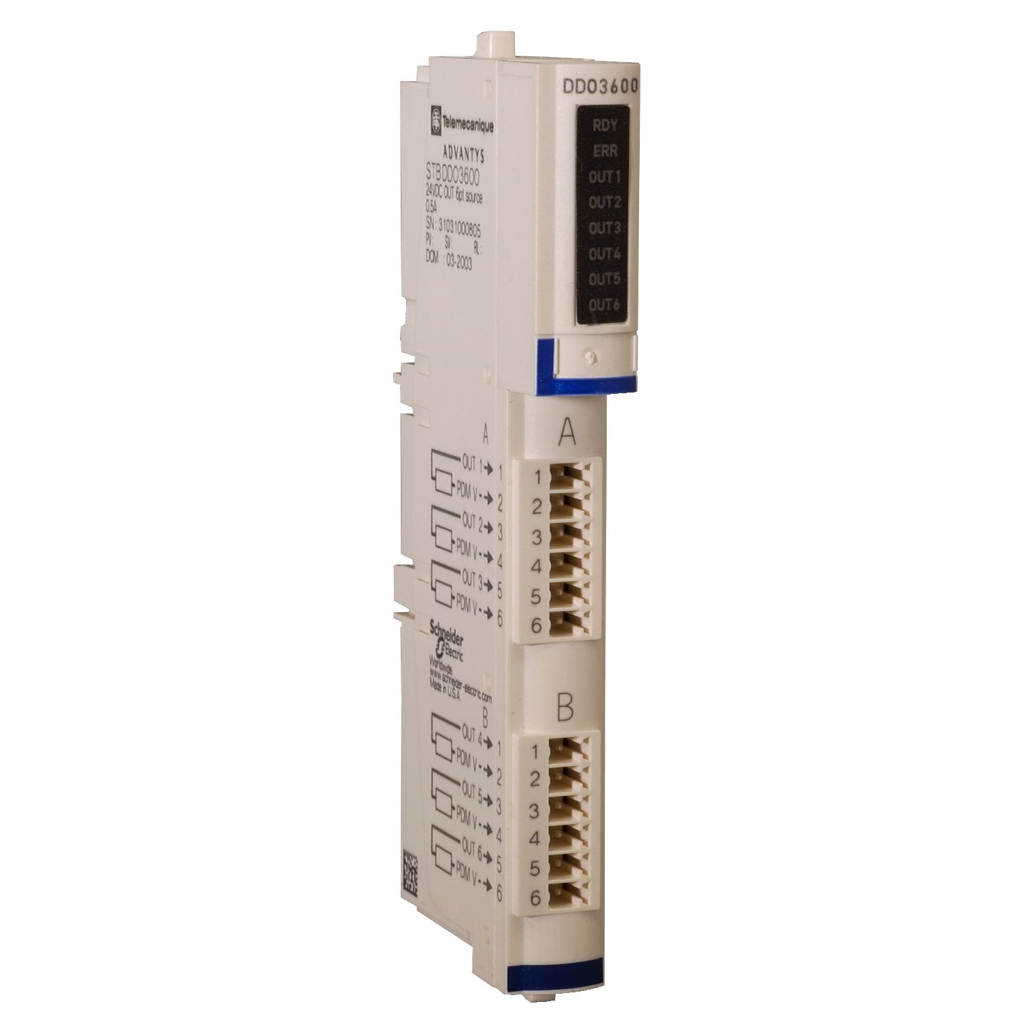 Picture of standard digital output kit, Modicon STB, 24V DC, 6 solid state output
