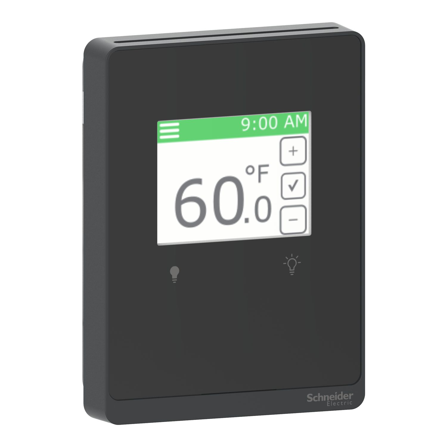 Picture of SmartX Cover Plate, for Sensor Base, Touchscreen, with 2 Buttons Lighting, Optimum Black Cover