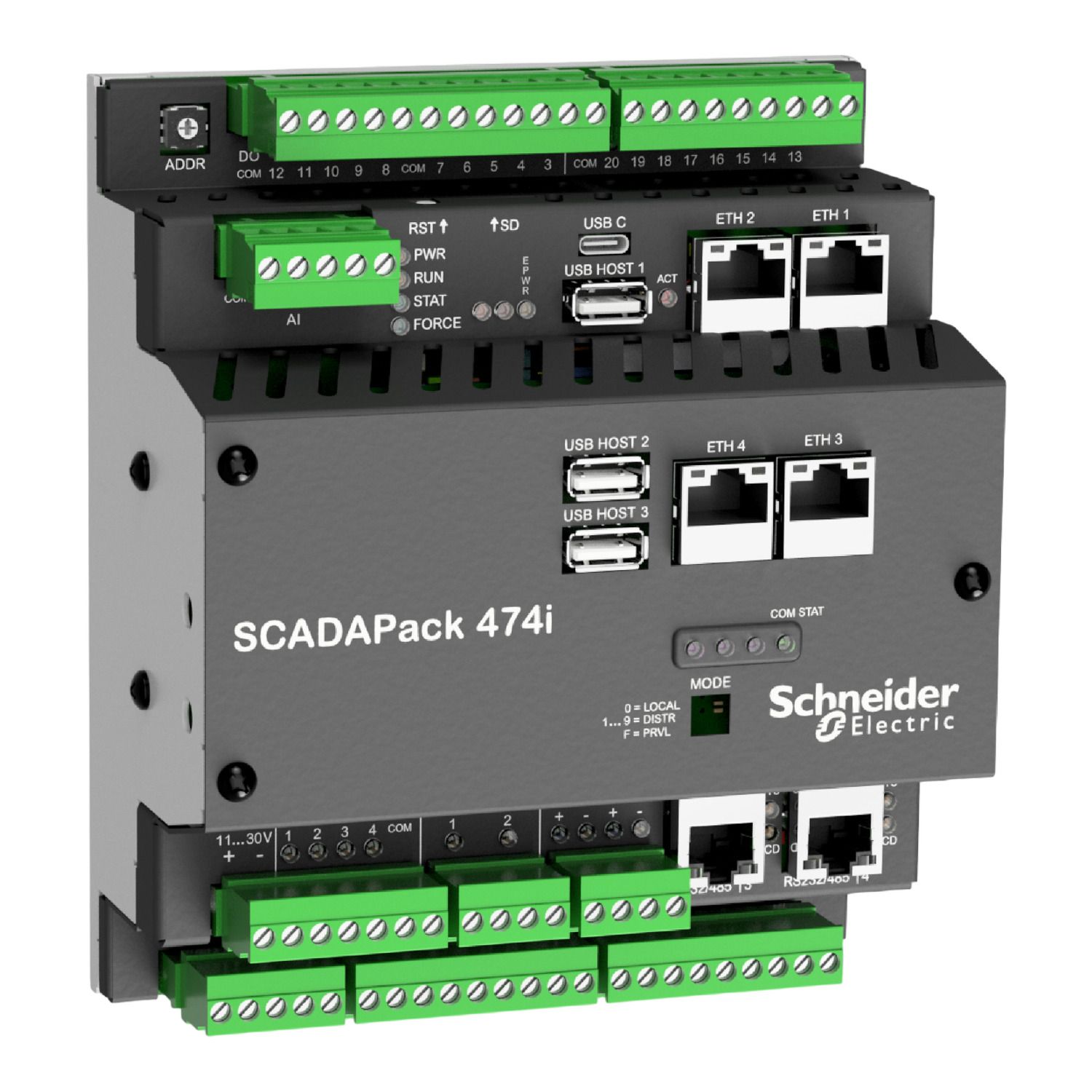 Picture of Smart RTU, SCADAPack 47x | 47xi, Linux application processor, no flowrun license, 4 DI, 4 AI, 2 DO