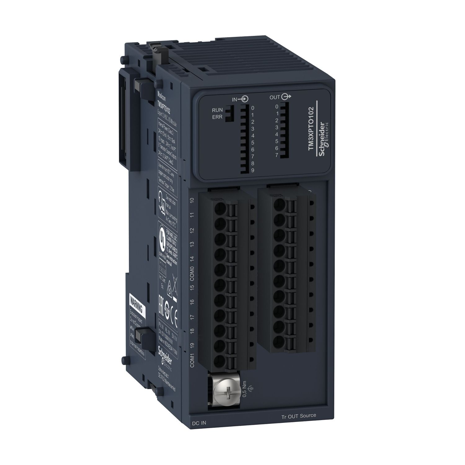 Picture of Module high speed counting, Modicon TM3, 2 channels HSC Event management, 10 inputs, 8 outputs (spring)