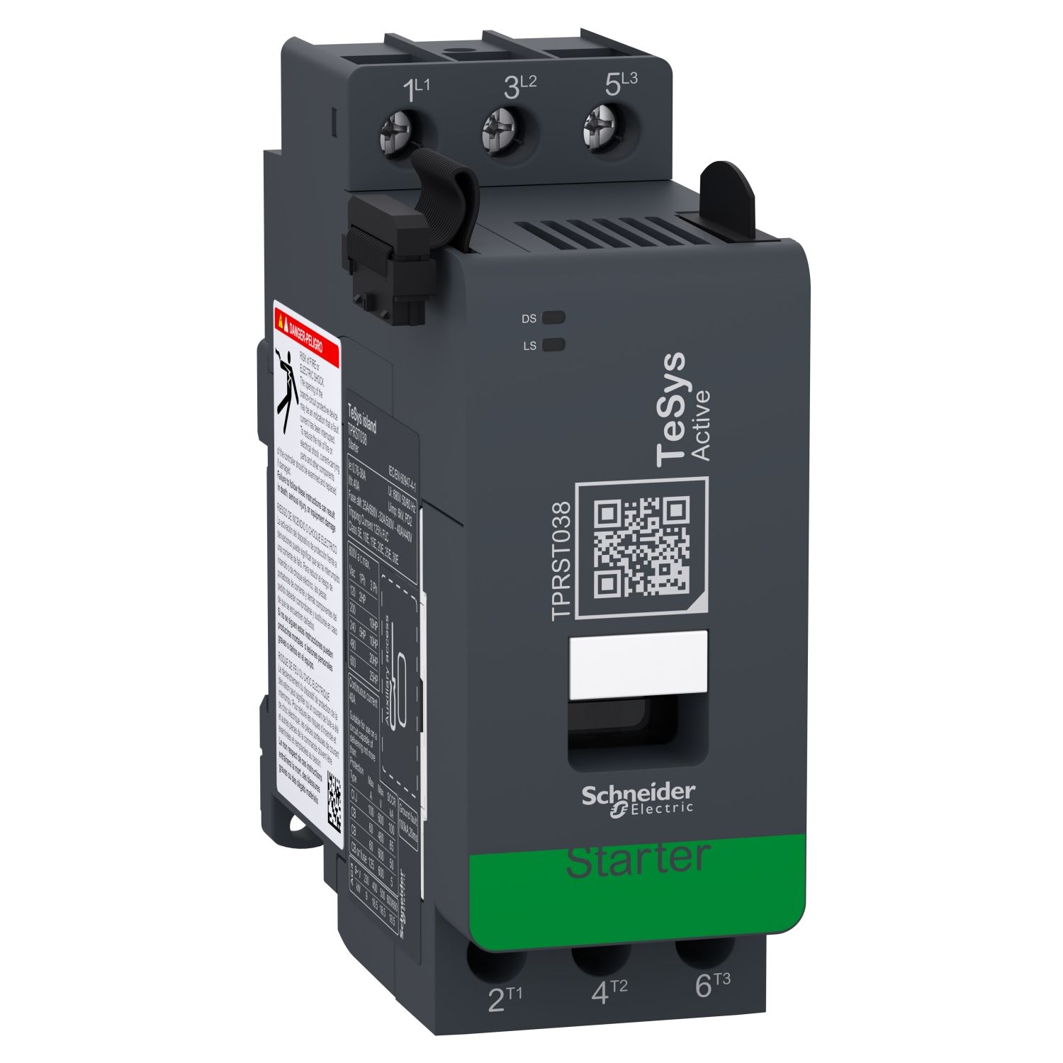 Picture of Motor starter, TeSys island, 40A at AC-1, 38A at AC-3, 18.5kW, 20hp, DOL type