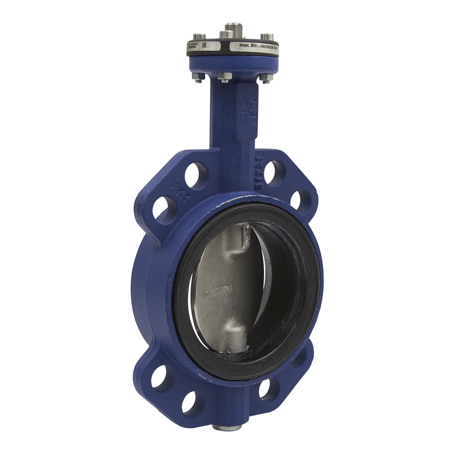 Picture of VF208W Butterfly Valve, 2-Way, DN125, Wafer Flanged, 316 Stainless Steel Disc, EPDM Liner, Kvs 1025mÂ³/h, Max âˆ†P 600 kPa.